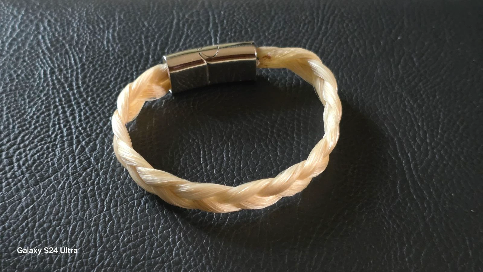 Pulseira feita à mão com cabelo de cavalo – photo 2